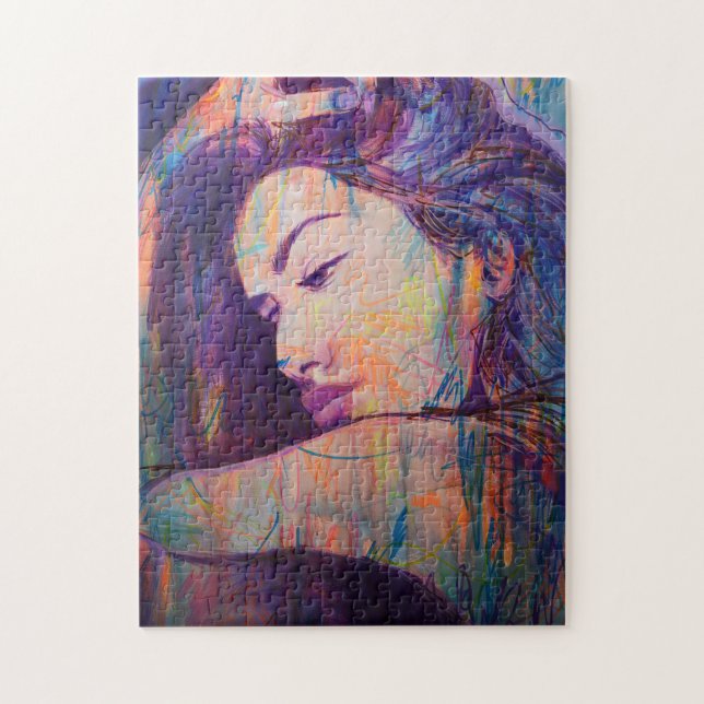 Puzzle Réalisme Abstrait Femme Portrait Street Art (Vertical)