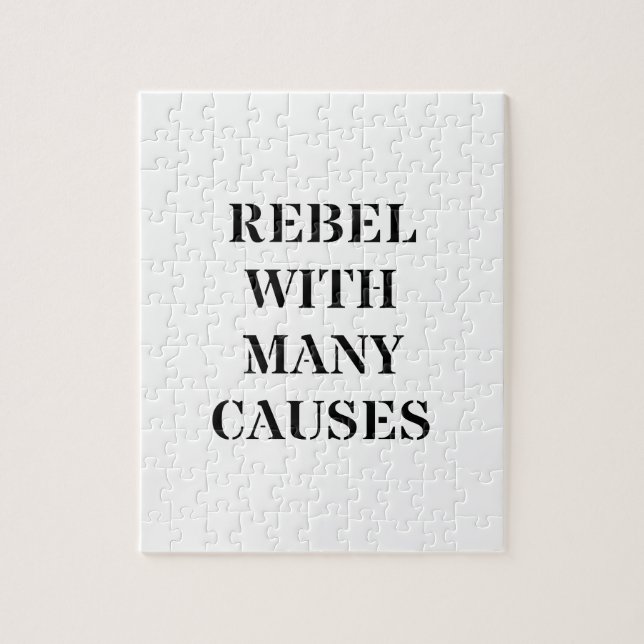 Puzzle Rebel avec de nombreuses causes (Vertical)