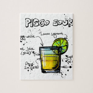 Puzzle Recette aigre de cocktail de Pisco