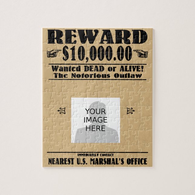 Puzzle Recherché personnalisé mort ou vivant (Vertical)