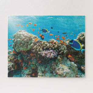 Puzzle Récif de corail coloré avec poissons tropicaux