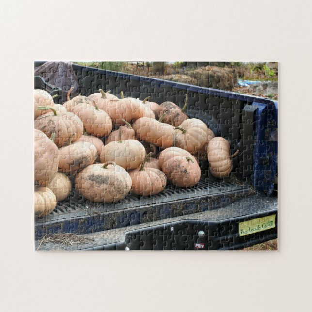 Puzzle Récolte citrouille Sur Autum De Camion (Horizontal)
