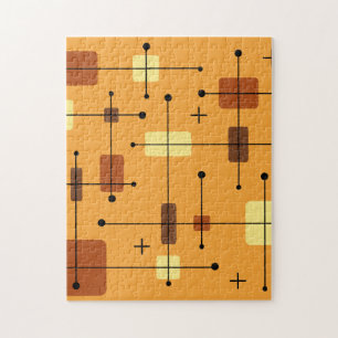Puzzle Rectangles arrondies Carré orange