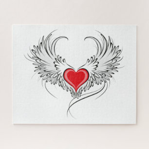Puzzle Red Angel Coeur avec ailes