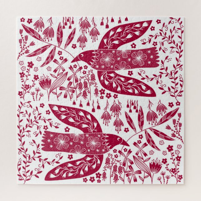 Puzzle Red Bird Art (Vertical)