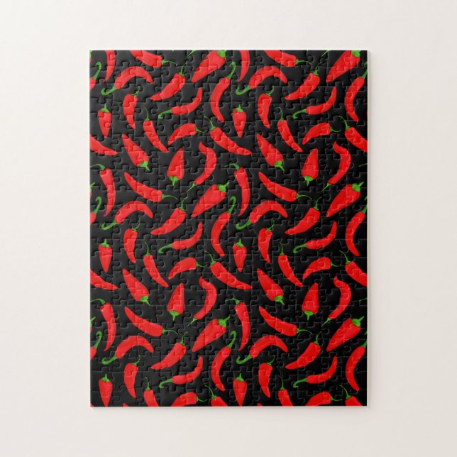 Puzzle Red Chili Pepper Fun Food (Vertical)