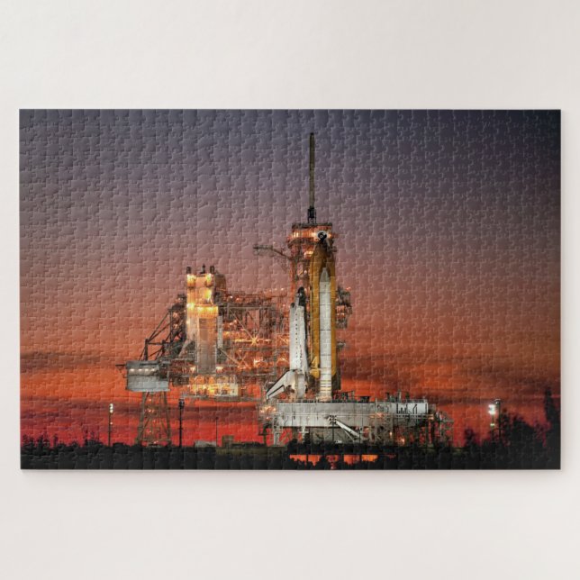 Puzzle Red Space Shuttle vaisseau spatial Atlantis sur le (Horizontal)