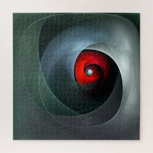 Puzzle Red Swirl Artistique moderne Art Abstrait Motif #1