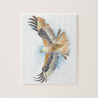 Puzzle Red Tail Hawk Art
