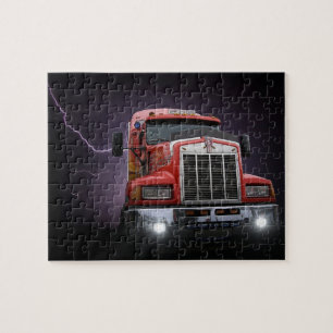 Puzzle Red Thunder KW Big Rig 18 Wheeler