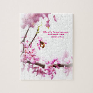Puzzle Redbud & abeille de miel au printemps