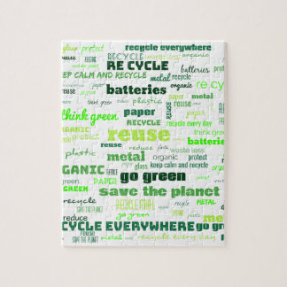 Puzzle Réduire, réutiliser, recycler le cloud Word