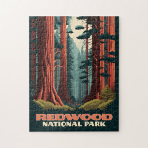Puzzle Redwood National Park Californie Trees