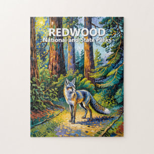 Puzzle Redwood National Park Van Gogh Forêt Renard Person