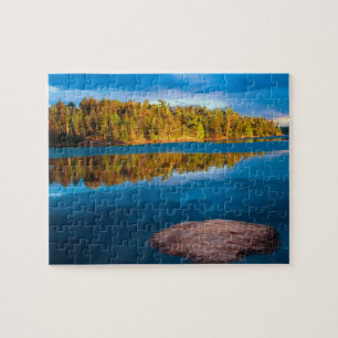 Puzzle Reflets de début de soirée dans les eaux limitroph