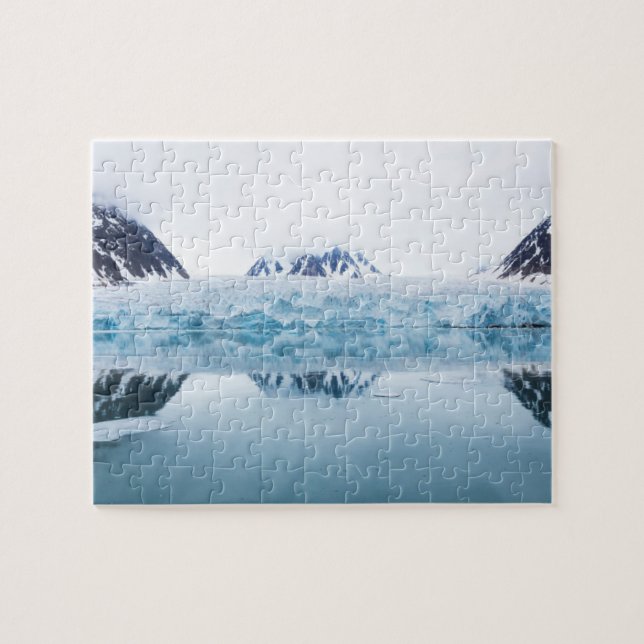 Puzzle Reflets de glacier, Norvège (Horizontal)