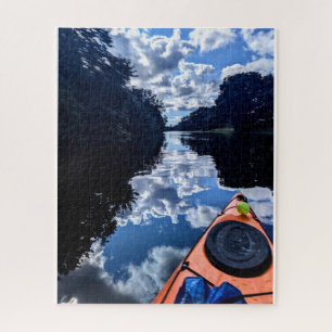 Puzzle Reflets de kayak sur le lac