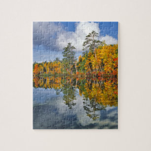 Puzzle Reflets d'étang en automne, Maine