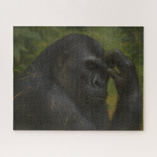 Puzzle Réflexion de Gorilla - Portrait réfléchi de la fau