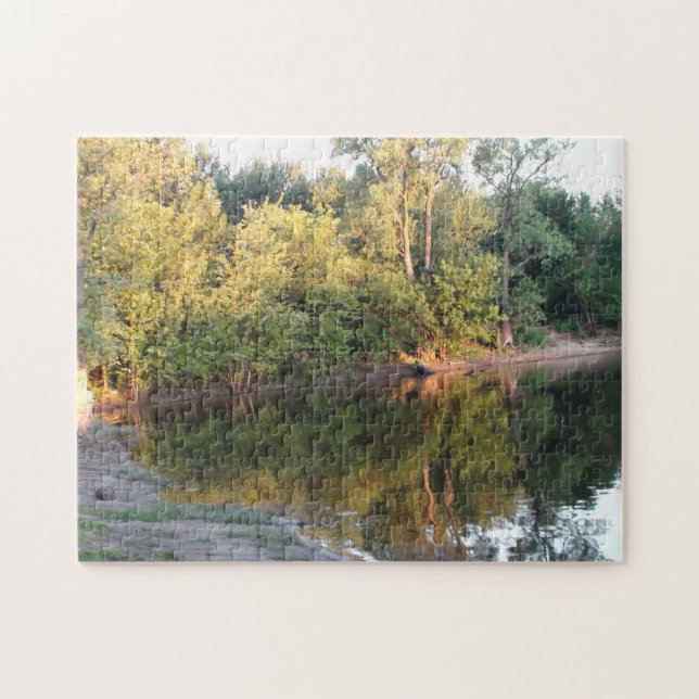 Puzzle Réflexion des arbres dans le Mississippi (Horizontal)