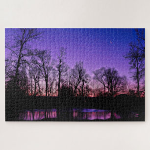 Puzzle Réflexion du lac Sunrise de Purple Neon Art
