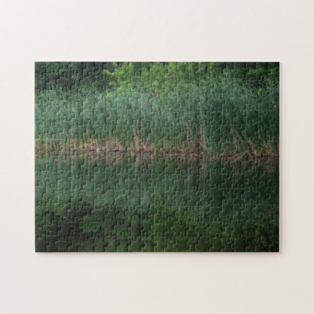 Puzzle Réflexions De Cattail Dans L'Effet De Pond Orton (Horizontal)