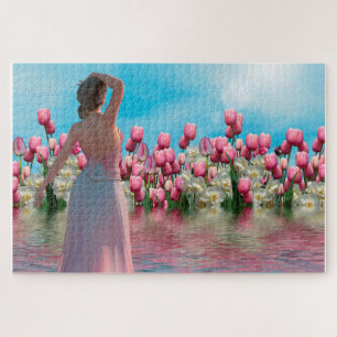 Puzzle Réflexions des tulipes et des orchidées