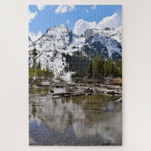 Puzzle Réflexions du flux de montagne de Teton -20x30 -10