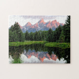 Puzzle Réflexions grandes de Teton au-dessus de l'étang
