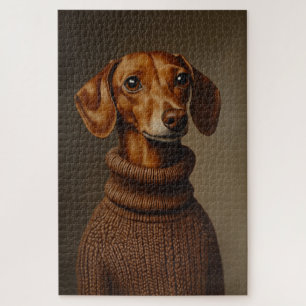 Puzzle Regal Dachshund dans un col roulé