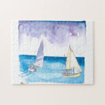 Regatta with Sailboats in Fresh Caribbean Breeze