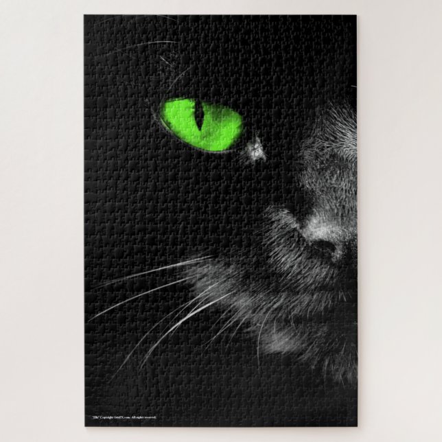 Puzzle Règle de chats noirs - Yeux verts (Vertical)
