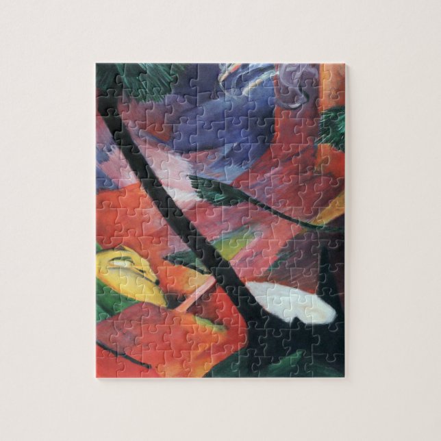 Puzzle Reh im Walde II de Franz Marc; Reh im Walde (Vertical)