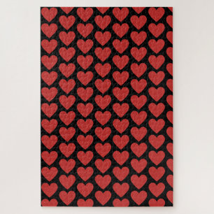 Puzzle Reine des coeurs rouges sur arrière - plan noir 10