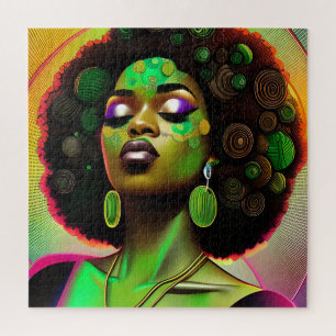 Puzzle Reine noire mélanine Sista femme afro-américaine