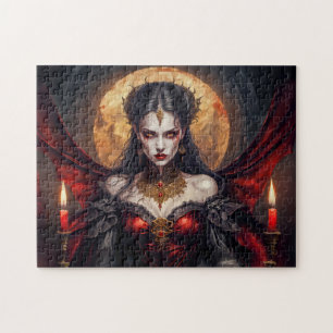 Puzzle Reine Vampire sous la lune brillante