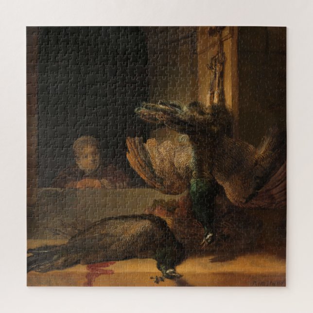 Puzzle Rembrandt, Still Life with Peacocks - Art fin (Vertical)