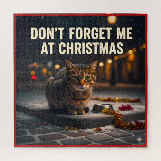 Puzzle Remember the poor cats at Christmas (Vertical)