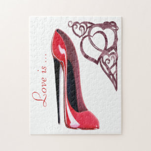 Puzzle Remous stylets rouges d'art et de coeur de