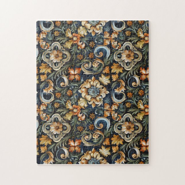 Puzzle Renaissance italienne en bleu (Vertical)