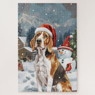 Puzzle Renard américain anglais Chien Hiver Noël Joie