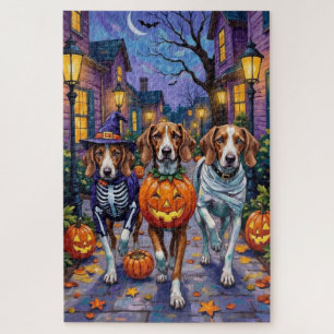 Puzzle Renard américain anglais en costumes d'Halloween