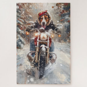 Puzzle Renard américain Chien courant anglais Vélo Noël