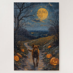 Puzzle Renard anglais de Halloween sous la lune - Sentier