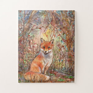 Puzzle Renard dans les bois d'automne