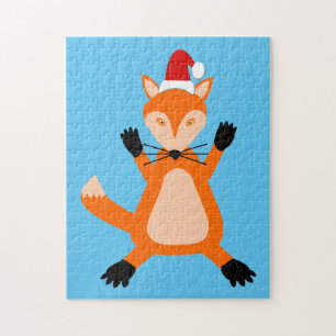 Puzzle Renard de Noël mignon