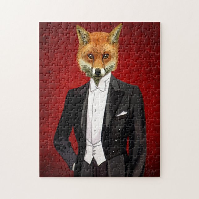 Puzzle Renard En Costume De Soirée, Portrait (Vertical)