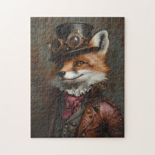 Puzzle Renard en vapeur portant des lunettes