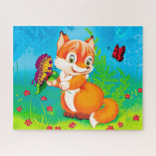 Puzzle renard et papillon