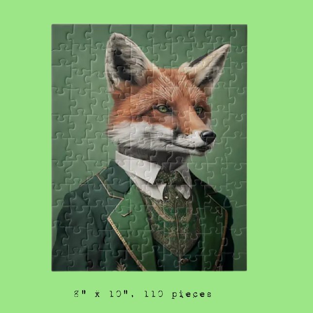 Puzzle Renard rouge dans un costume vert St. Patrick's Da (Créateur téléchargé)